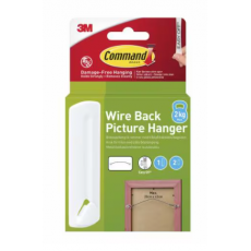 3M Command™ Wire Back Picture Hanger 2.2kg, 1 Hook + 2 Strips/Pack 3M Command™ Wire Back Picture Hanger 2.2kg, 1 Hook + 2 Strips/Pack